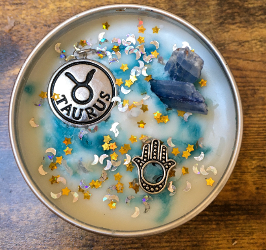 Zodiac candles Earth signs Taurus, Virgo & Capricorn