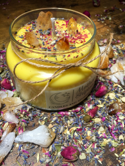 Sun witch citrine candle