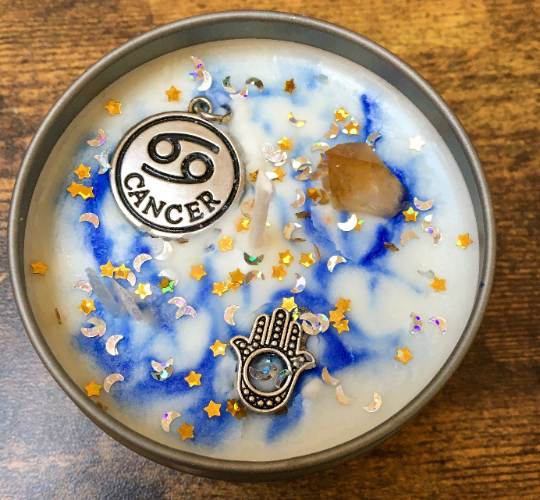 Zodiac candles water signs. Pisces, Scorpio & Cancer